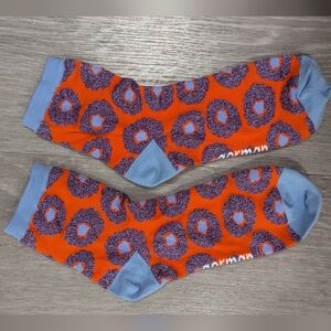 Women's Gorman Purple, Orange & Blue Sparkle Flower Patterned Socks